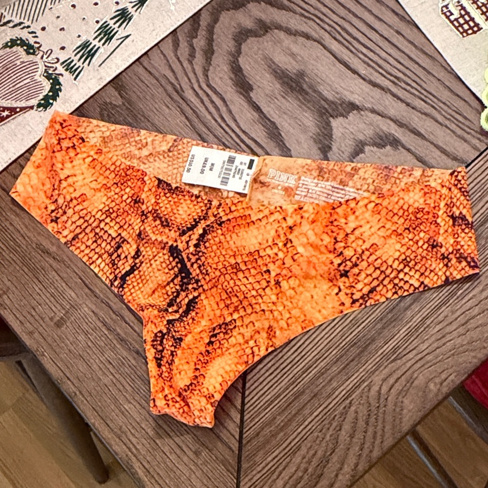 Orange Snake Print thong